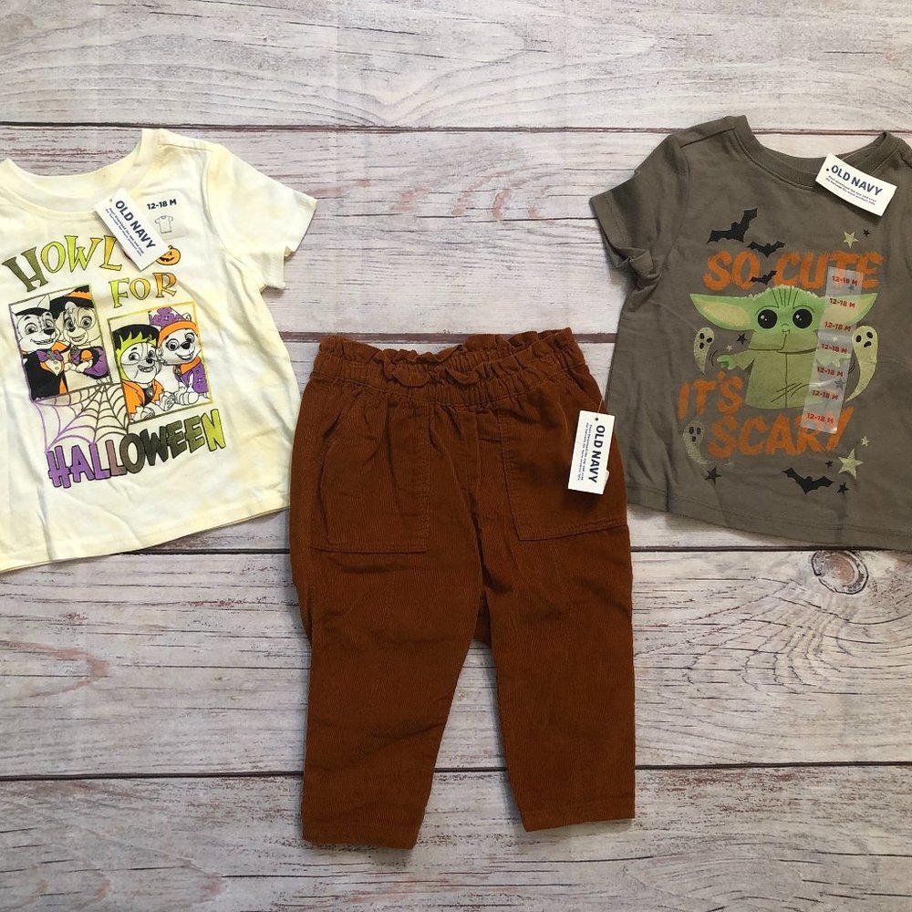 Cute Halloween Paw Patrol & Baby Yoda Star Wars Baby Set, 12-18 Months, NWT - Picture 1 of 10